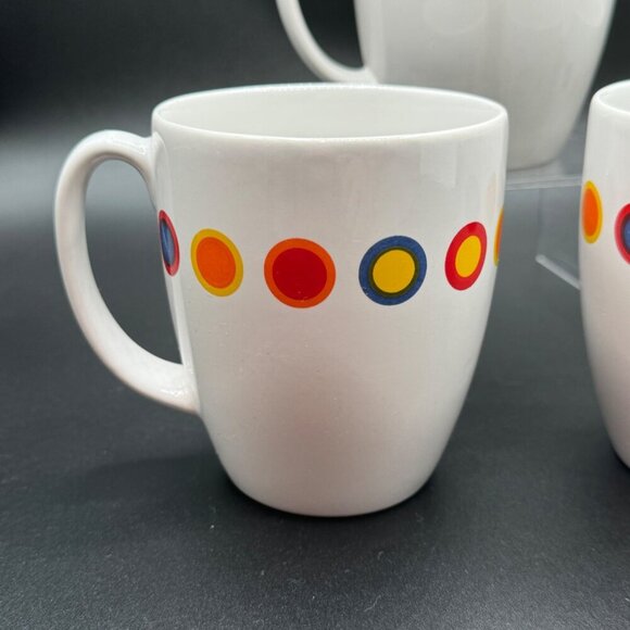 Corelle 11oz Mug Hot Dots set of 4 like new - Picture 2 of 7